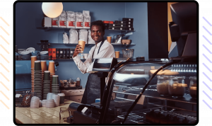 barista working at coffee shop