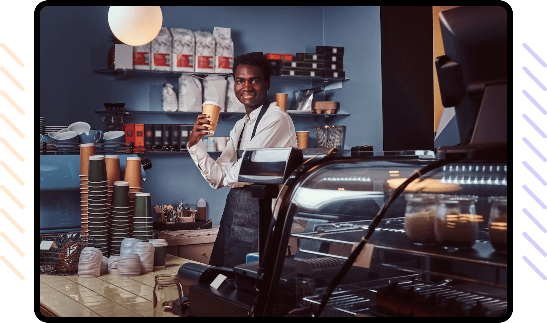 barista working at coffee shop
